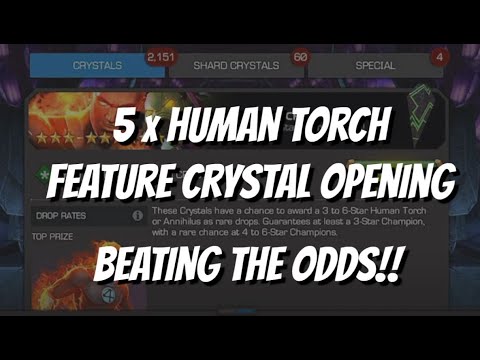 Human Torch Cavalier Feature Crystal Opening - Marvel Contest of Champions