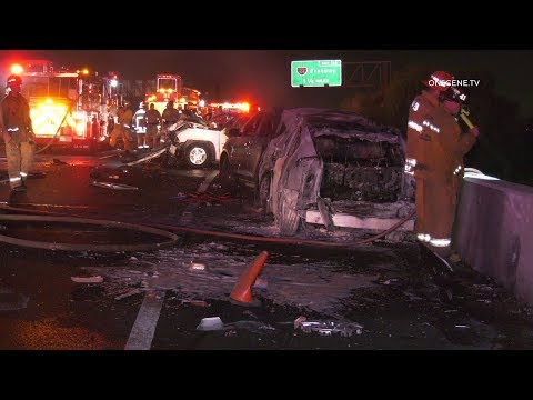 Chain-Reaction Crash With Fire Injures Five People In South Gate