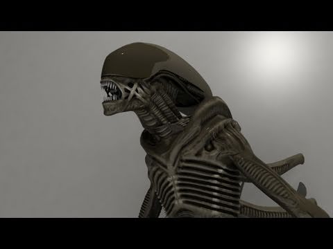 Alien CGI Animation Test / Giger Style Alien
