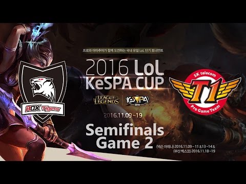 [2016 KeSPA Cup] Semifinals - ROX vs SKT Game 2 highlights