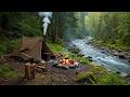 Hot Tent Camping By The River Catch Cook