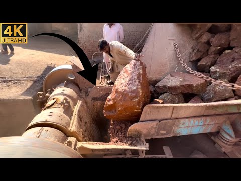 Big Rock Jaw Crusher Machine in Action | Powerful Stone Crushing ASMR Sounds