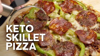 1-Min Recipe • How to make keto skillet pizza