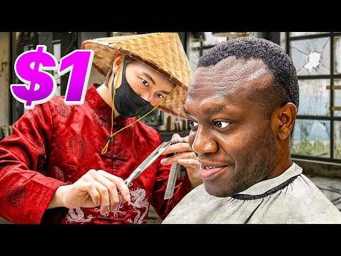 BLACK MAN GETS $1 HAIRCUT IN CHINA