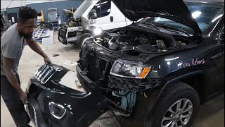 2014 Jeep Grand Cherokee how to take the front bumper and headlight off