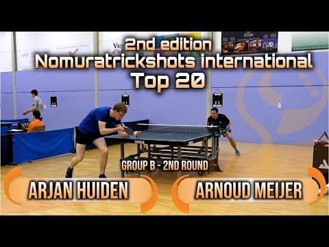 Top 20 Group B - Arjan Huiden vs Arnoud Meijer - Nomuratrickshots international #tabletennis