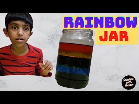 Rainbow in a Jar - Denser than you think | Liquid density