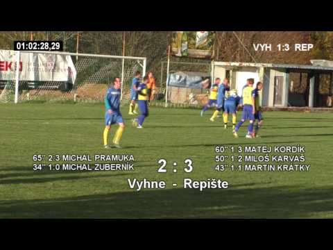 30.10.2016 Vyhne - Repište 4:3 (1:1) GOLY