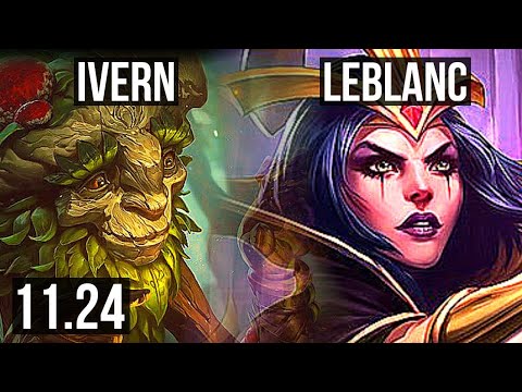 IVERN vs LEBLANC (MID) | Rank 4 Ivern, 5/1/5 | KR Master | 11.24