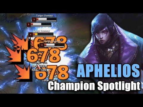 Über 20 Spells ...  Aphelios Champion Spotlight | Alle Kombos und Waffen | [PBE] [Deutsch]