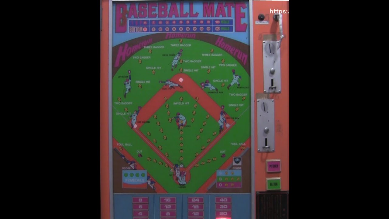 ベースボールメイト（（株）関西企業/IPM/UCHINADA DENSI）【駄菓子屋ゲーム　10円ゲーム　野球ゲーム　エレメカ　メダルゲーム】