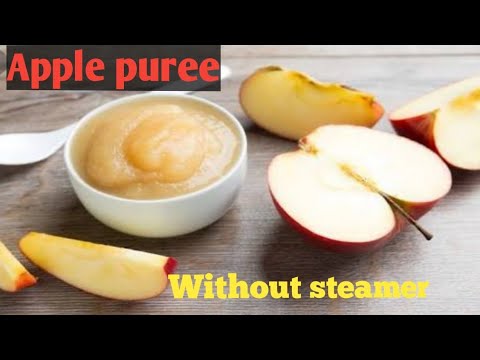 Apple puree for 6+ month baby..... How to make homemade apple puree.! baby food ।