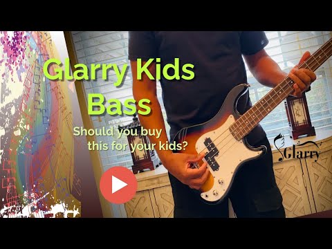 Glarry GP 36in Kid's Electric Bass Guitar w/20W Amp Burlywood image 12