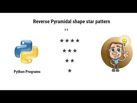 Python Programming Reverse Pyramidal Shape Star Pattern