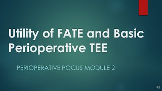 Utility of FATE and Basic Perioperative TEE