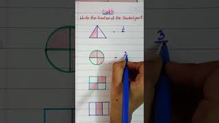 Write the fraction of shaded part #shorts #short #youtubeshorts #ytshorts #trending #trendingshorts