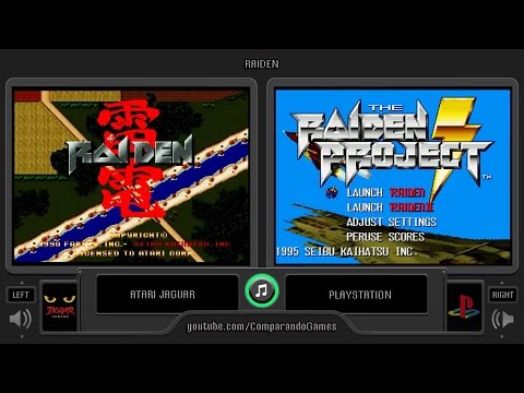 Raiden (Atari Jaguar vs Playstation) Side by Side Comparison