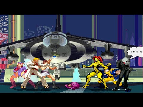 JILL, KYOSUKE, CAMMY vs AGONY, WOLVERINE, SLENDER MAN | Marvel vs Capcom MAX V2 Update 2023 MUGEN