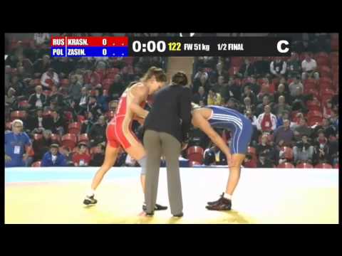ЧЕ 2013 51 кг. Екатерина Краснова - Роксана Засина (Польша)