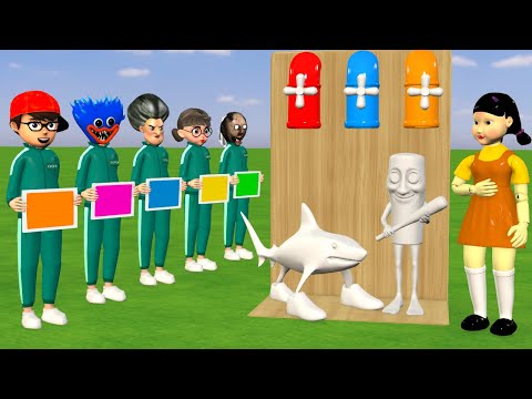 Scary Teacher 3D vs Squid Game Choose the Right Color Tung Tung Tung Sahur Brainrot Challenge
