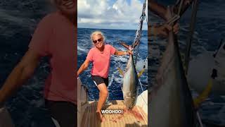 Download lagu Catching 85lb tuna while sailing across the Atlantic on a catamaran. mp3