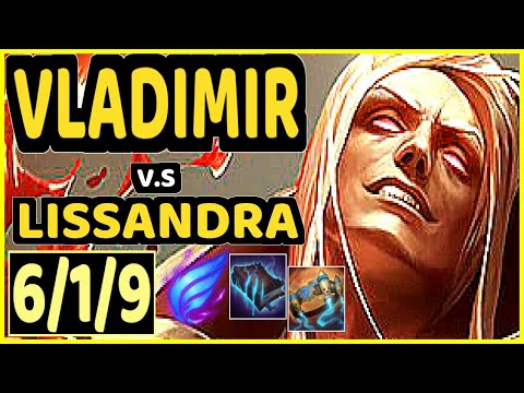 CERES (VLADIMIR) vs LISSANDRA - 6/1/9 KDA MID GAMEPLAY - OC Ranked DIAMOND