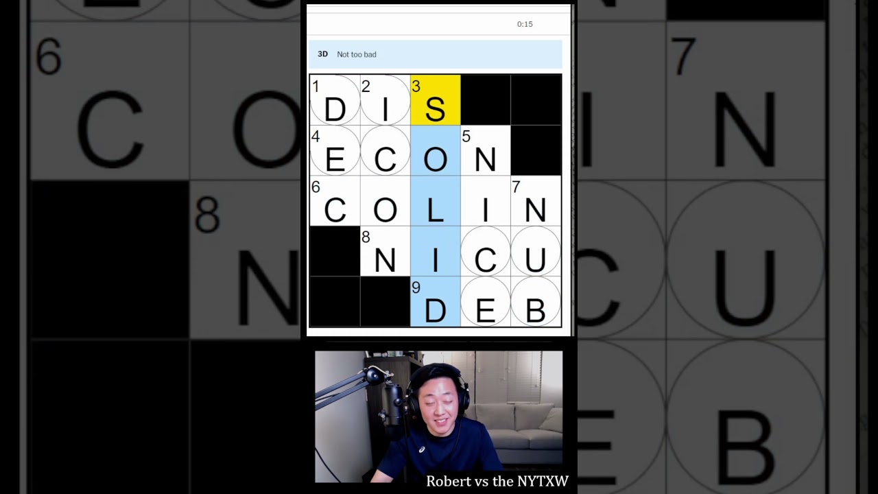Wednesday Mini crossword 4/5/23 New York Times Crossword #crossword #puzzle #shorts