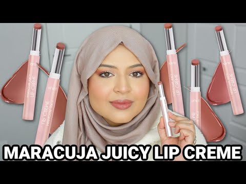 *NEW* TARTE MARACUJA JUICY LIP CREME SWATCHES & TRY ON | MULBERRY, DESERT ROSE, IRIS, MAUVE & MORE!
