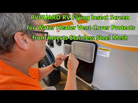 Installing RVGUARD RV Flying Insect Screen for RV Water Heater Vent Cover Protects from Insects
