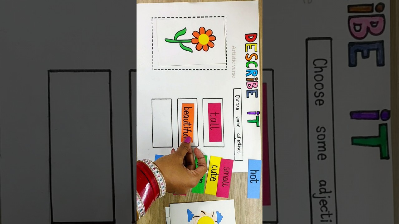 Teaching aid on Adjective| Artistic Verse #teachingaid #teachingaidmodel #artisticverse #activity