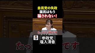参政党 塩入清香議員が追及「正しい財政出動になってる？」