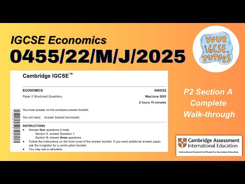IGCSE Economics SOLVED | Section A 0455/22/M/J/25 Discussion