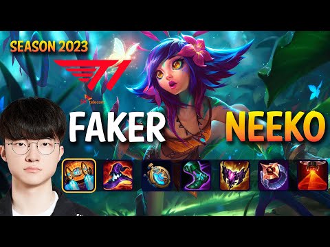 T1 Faker NEEKO vs AKSHAN Mid - Patch 13.15 KR Ranked