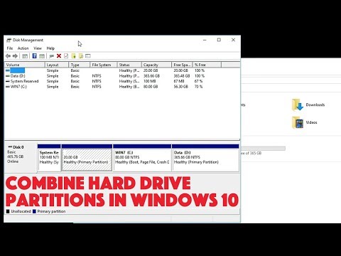 Combine Hard Drive Partitions in Windows 10