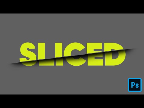 Create Sliced Text Effect in Photoshop | 2 Minutes Tutorial | Adobe Photoshop Tutorial