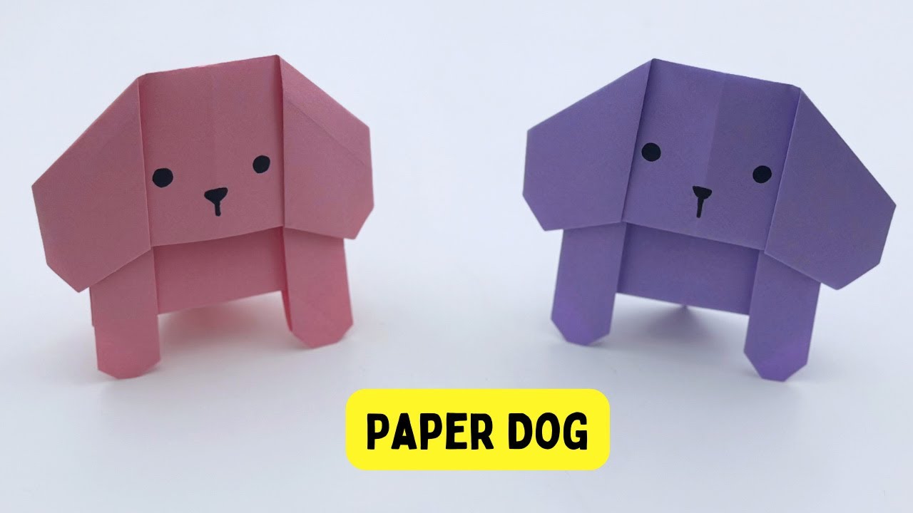 How To Make Easy Moving Paper DOG Toy For Kids / paper craft / Paper Craft Easy / KIDS crafts