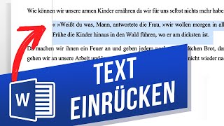 Text in Word einrücken | Zeileneinzug in Word ändern