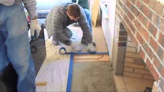 How to install a fireplace heart