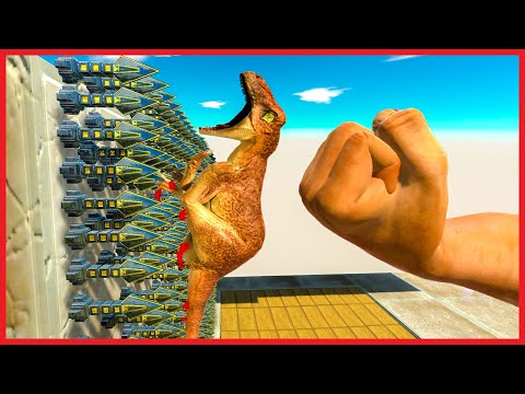 WHO can ESCAPE THE PUNCH INTO JET ENGINE and FALL INTO BUGS | ARBS - Animal Revolt Battle Simulator