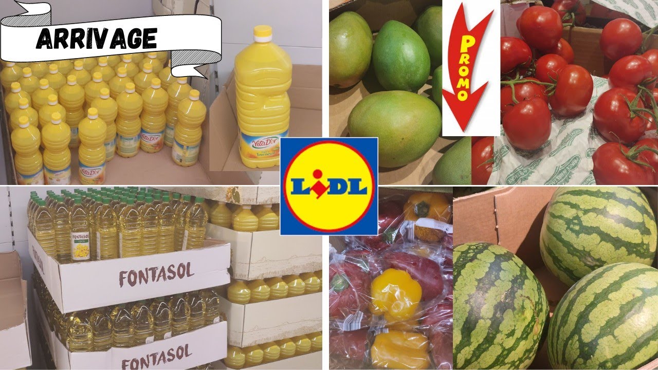 LIDL ARRIVAGE - Huile de tournesol🌻 et colza. Promotions fruits et légumes 23/05/22