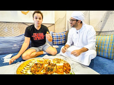 NÍVEL 9999 EMIRATI SEAFOOD PLATTER em Dubai com @PeymanAlAwadhi !!! DEVE EXPERIMENTAR comida em Dubai!!!