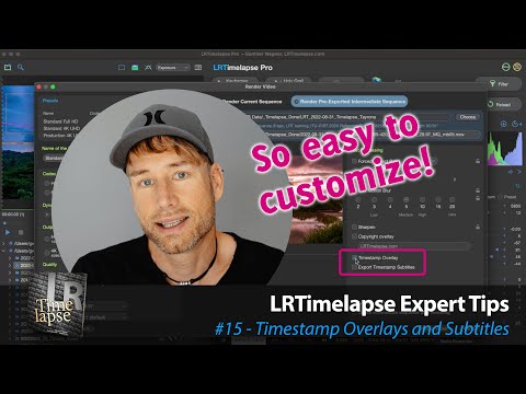 LRTimelapse-Zeitstempel-Overlays und Untertitel – Expertentipps Nr. 15