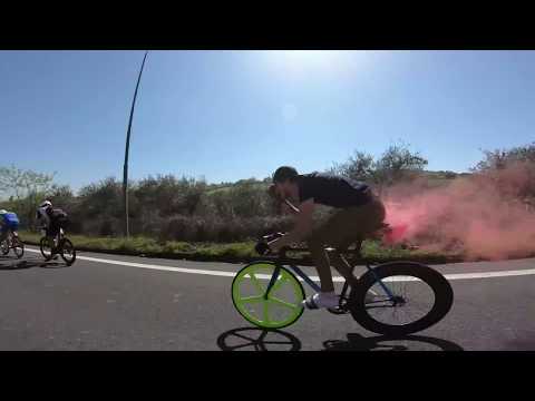 Wolfbotts turns a rocket missile downhill to overcome the cyclists