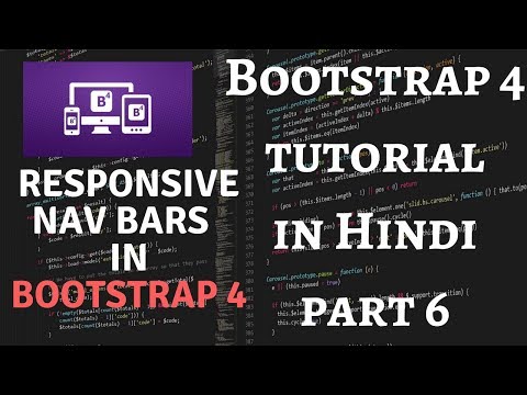Bootstrap 4 Tutorial in Hindi Part 6 Bootstrap 4 responsive navbar in Hindi | navbar collapse