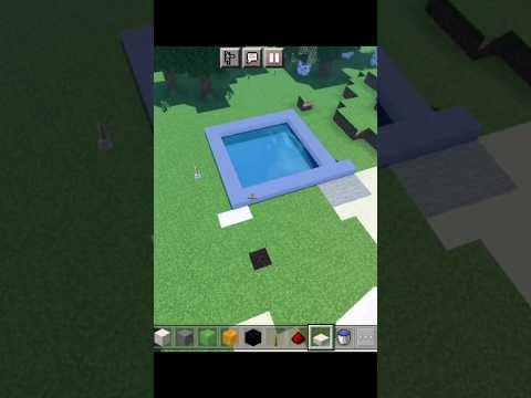 INSANE Minecraft Water Pool Creation! #shorts #minecraft
