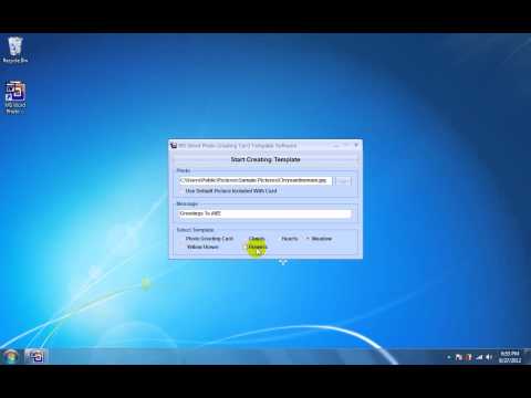 MS Word Photo Greeting Card Template Software