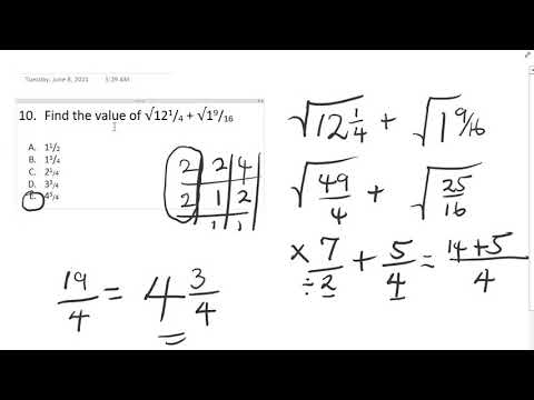 2021 National Common Entrance Examination (NCEE) Mathematics Questions and Answers