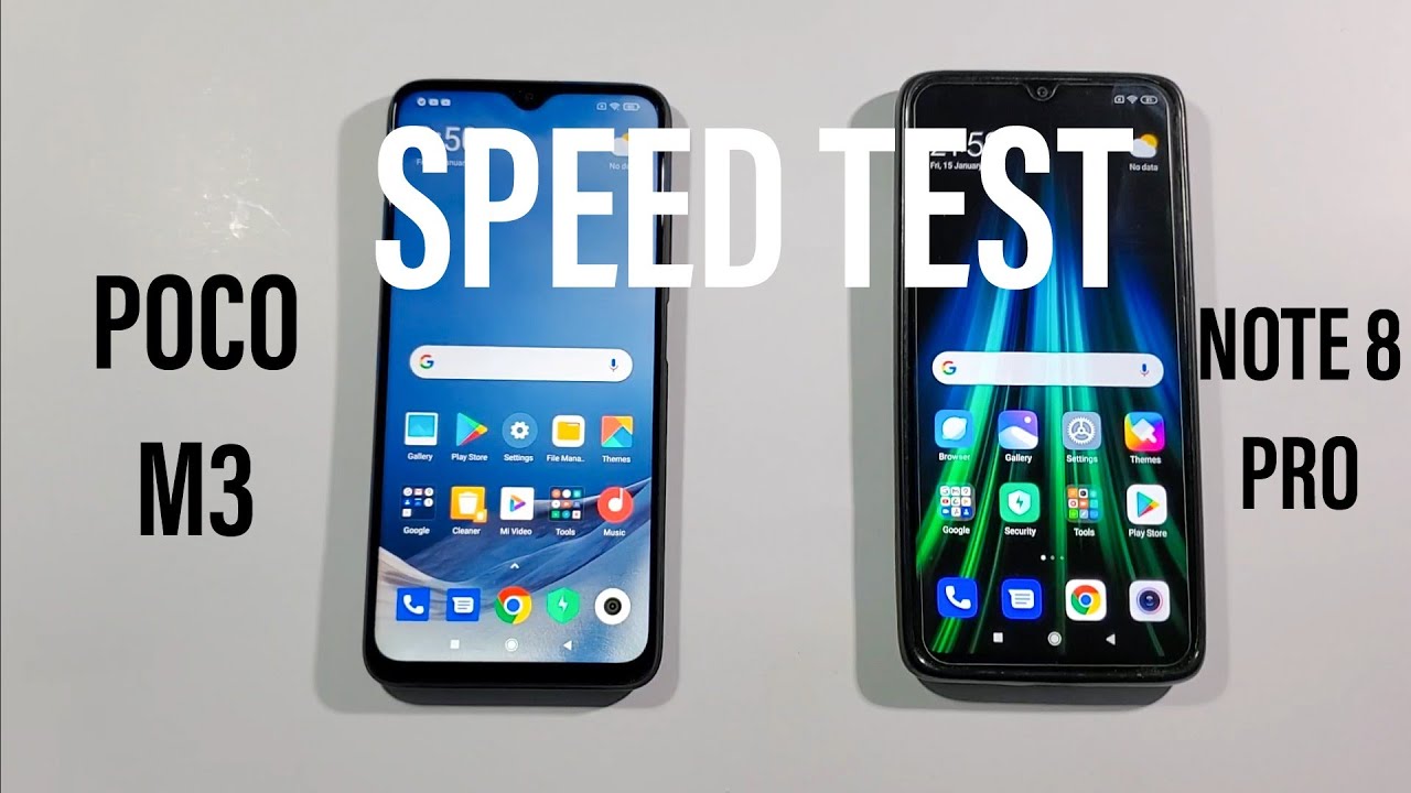 Poco M3 vs Note 8 Pro Comparison Speed Test