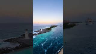 Golden Hour Sailing From Nassau, Bahamas ☀️🇧🇸 #cruise #bahamas