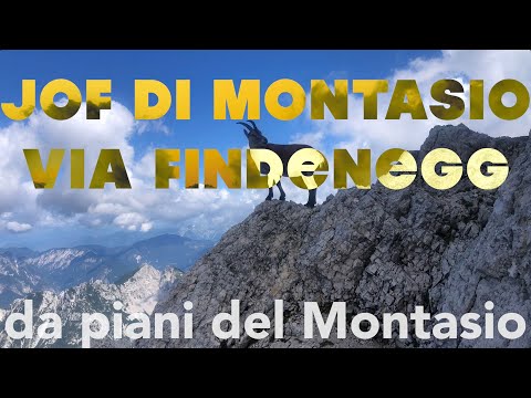 045 JOF DI MONTASIO - Grande Cengia e via Findenegg dai piani del Montasio